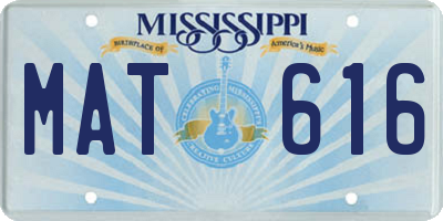 MS license plate MAT616