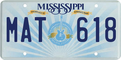 MS license plate MAT618