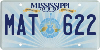 MS license plate MAT622