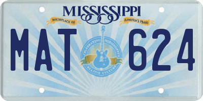 MS license plate MAT624