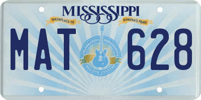 MS license plate MAT628