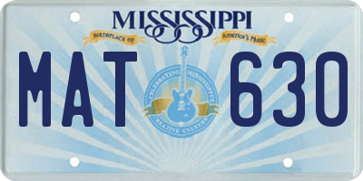 MS license plate MAT630