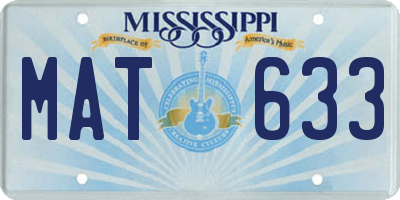 MS license plate MAT633