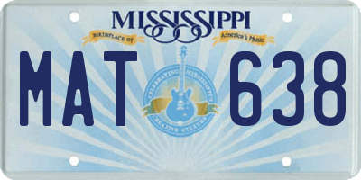 MS license plate MAT638