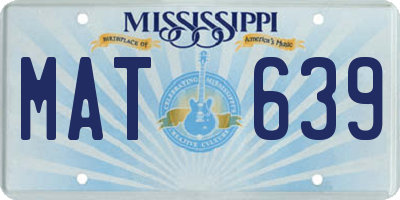 MS license plate MAT639