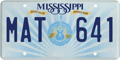 MS license plate MAT641