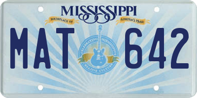 MS license plate MAT642
