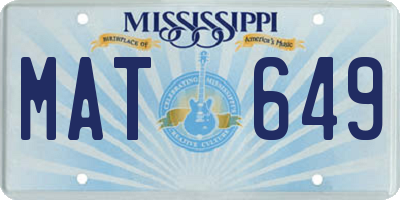 MS license plate MAT649