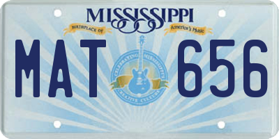MS license plate MAT656