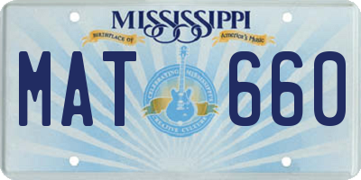 MS license plate MAT660