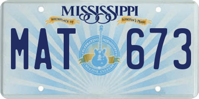 MS license plate MAT673