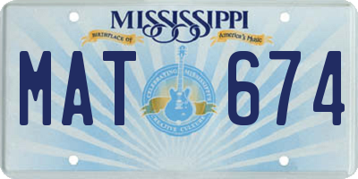 MS license plate MAT674