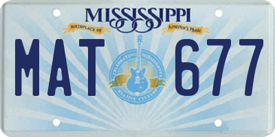 MS license plate MAT677