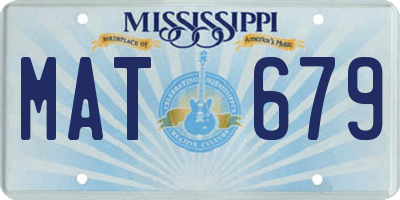 MS license plate MAT679