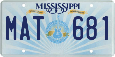 MS license plate MAT681