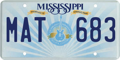 MS license plate MAT683