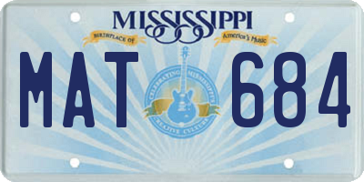 MS license plate MAT684