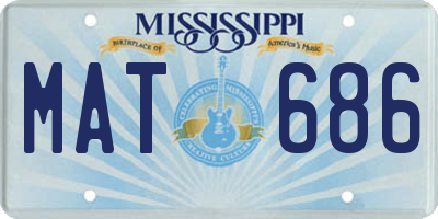 MS license plate MAT686