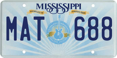 MS license plate MAT688