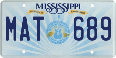 MS license plate MAT689