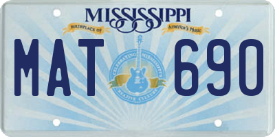 MS license plate MAT690