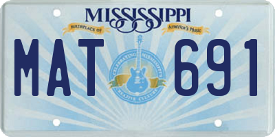 MS license plate MAT691