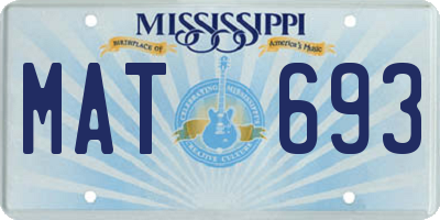 MS license plate MAT693