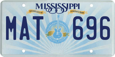 MS license plate MAT696