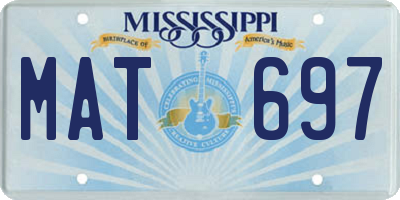MS license plate MAT697