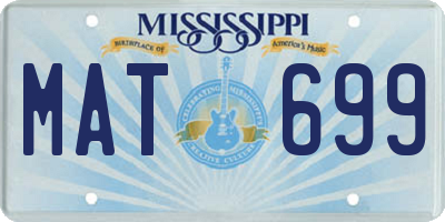 MS license plate MAT699