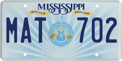 MS license plate MAT702