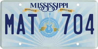 MS license plate MAT704