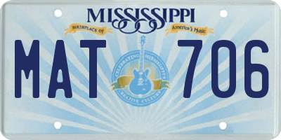 MS license plate MAT706