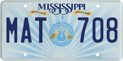 MS license plate MAT708