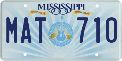 MS license plate MAT710
