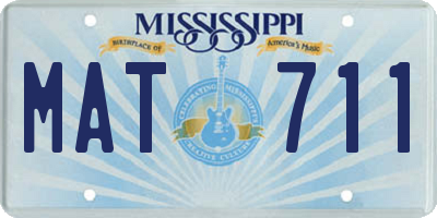 MS license plate MAT711