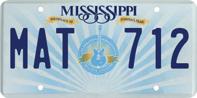 MS license plate MAT712