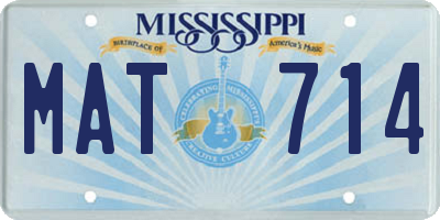 MS license plate MAT714