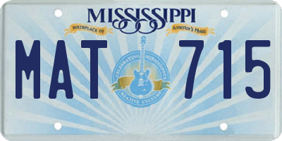 MS license plate MAT715