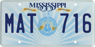 MS license plate MAT716