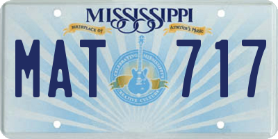MS license plate MAT717