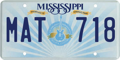 MS license plate MAT718