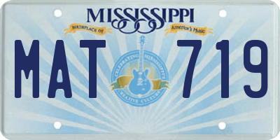 MS license plate MAT719