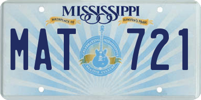 MS license plate MAT721