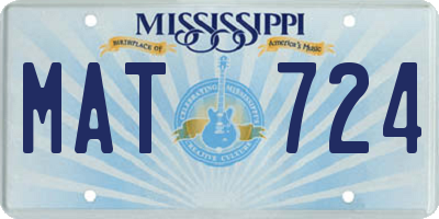 MS license plate MAT724