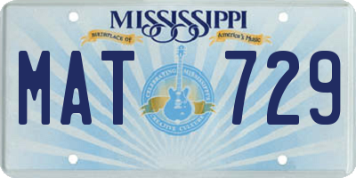 MS license plate MAT729