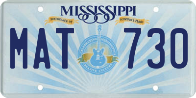 MS license plate MAT730