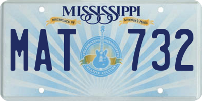 MS license plate MAT732