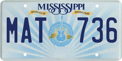 MS license plate MAT736