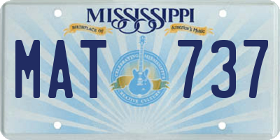 MS license plate MAT737